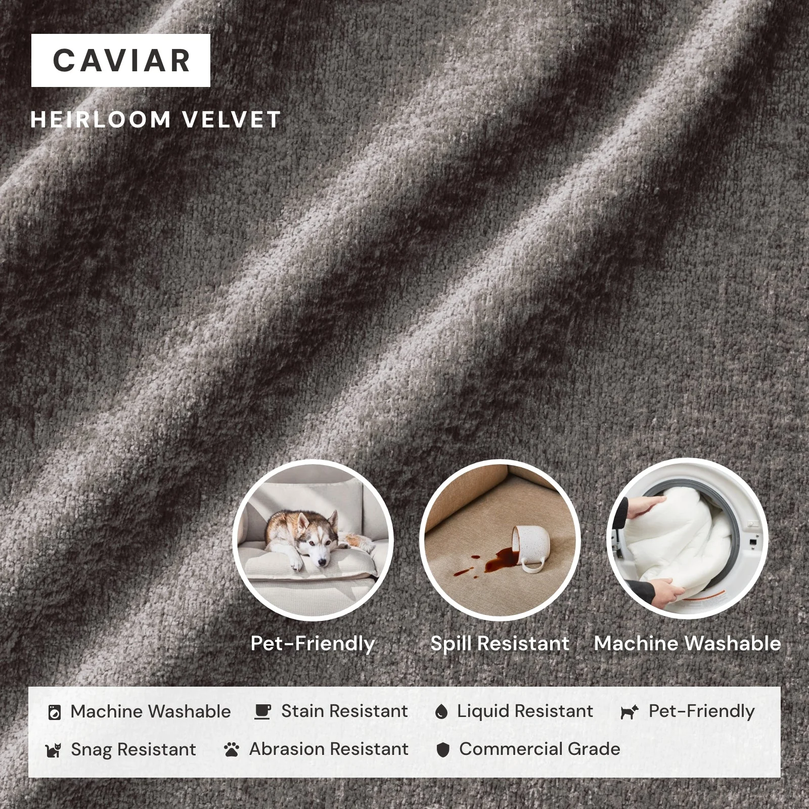 Elevate Comfort Layer for 8-Seater U-Sectional in Caviar - Image 6