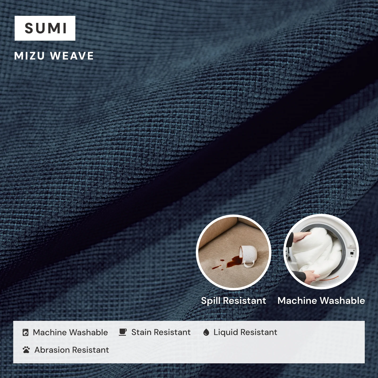 Modular Washable Ottoman in Sumi | Memorix+ Seat - Image 3