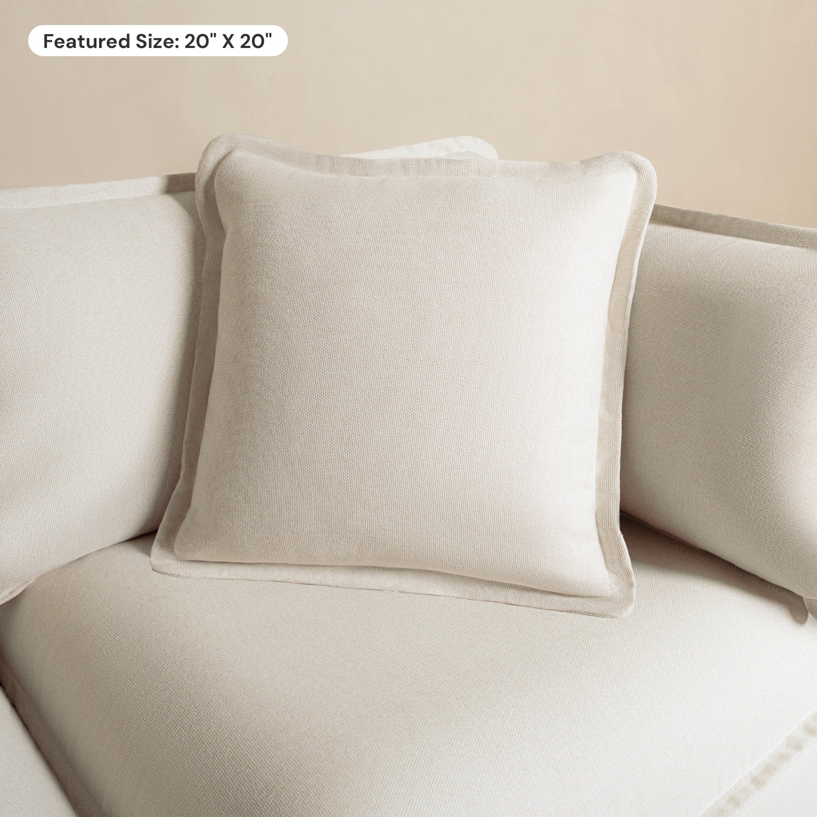 Square Performance Accent Pillow 20 x 20 | Blended Weave in Indigo - Image 7